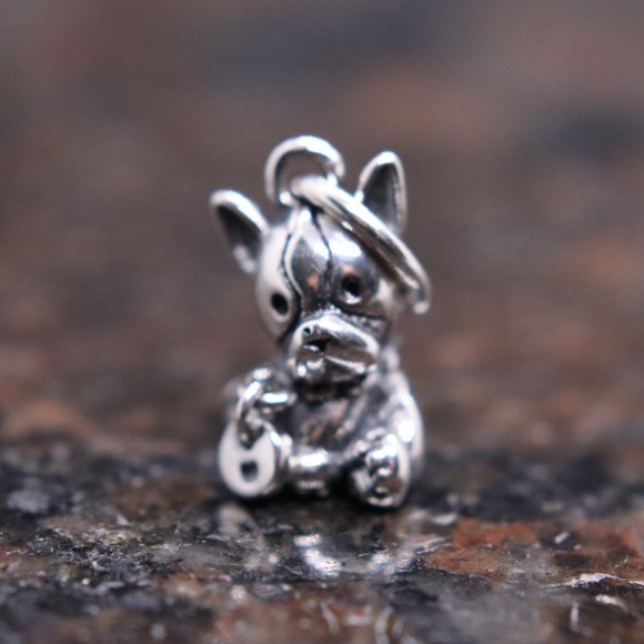 Puppy Dog Pet Dangle Bracelet Charm #2 - S925 Sterling Silver Fits Pandora - Picture 4 of 5